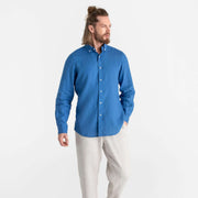 Cobalt Blue Linen Shirt - Linen Wear
