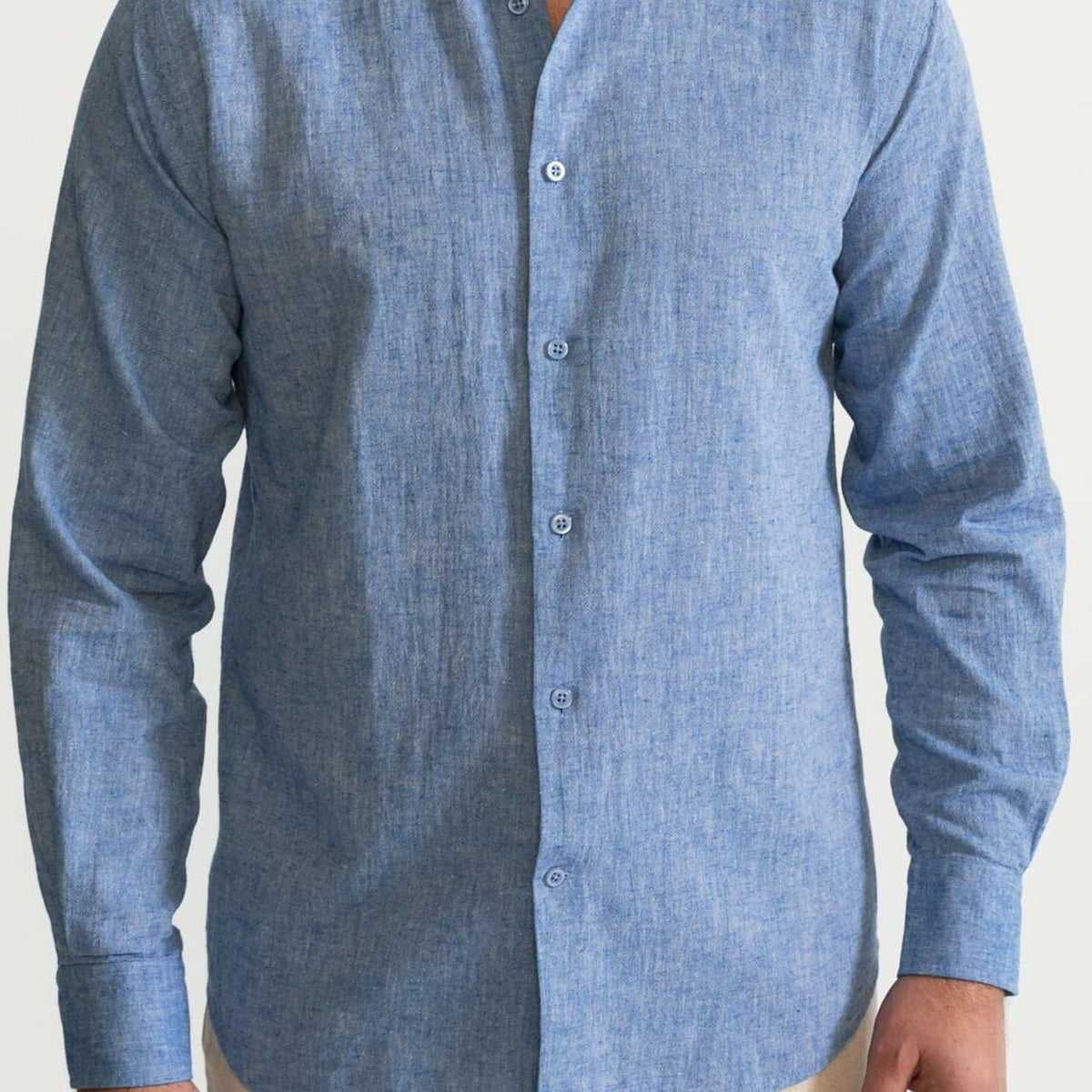 Paired with Blue Linen Shirt - Linen Wear