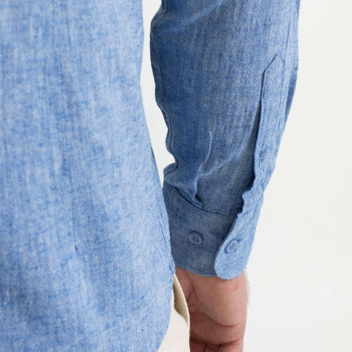 Paired with Blue Linen Shirt - Linen Wear