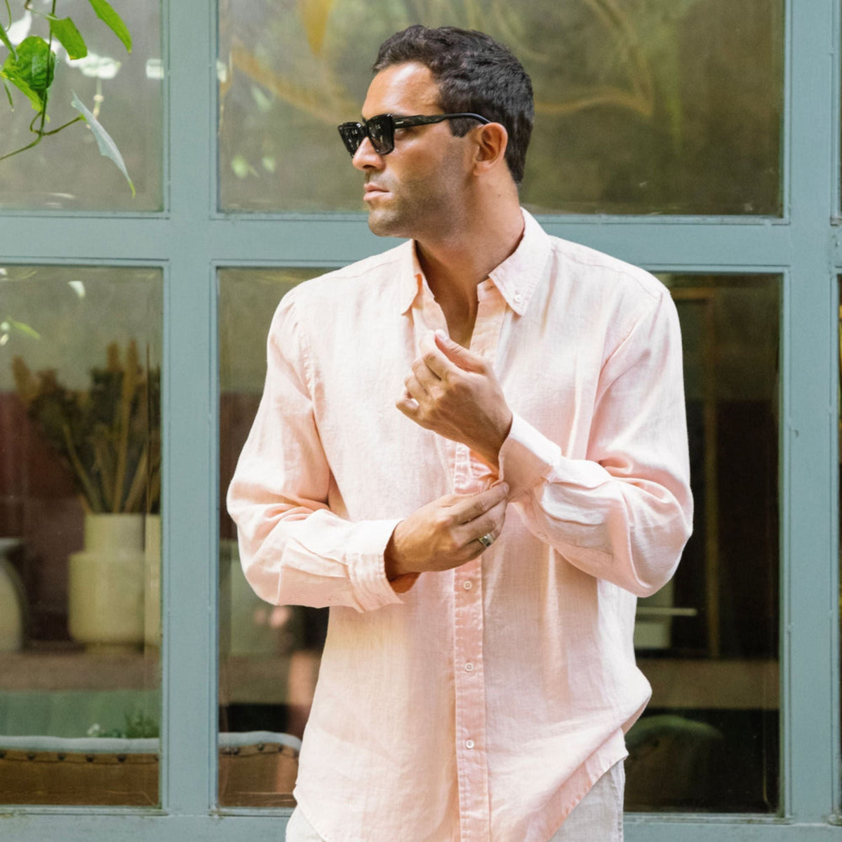 Light Pink Linen Shirt - Linen Wear