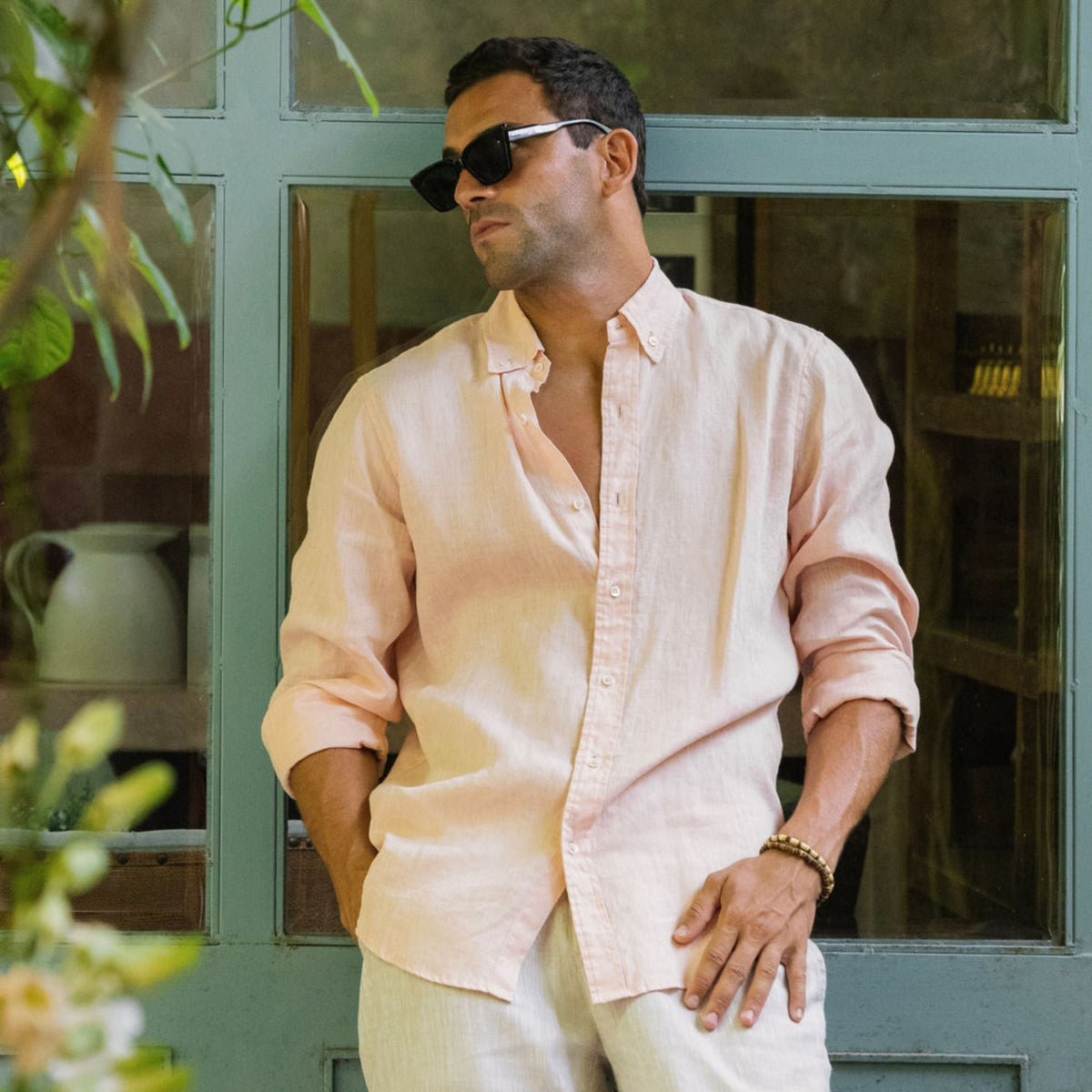 Light Pink Linen Shirt - Linen Wear